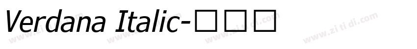 Verdana Italic字体转换 Verdana Italic字体转换
